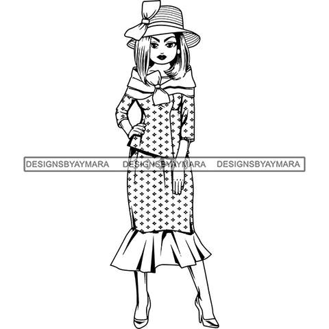 Afro Classy Lola Church Lady Glamour .SVG Clipart Vector Cutting Files For Circuit Silhouette Cricut and More!