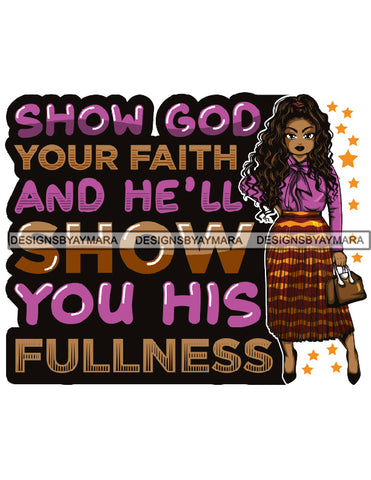 Afro Classy Lola Elegance Glamour Church Lady God Lord Dios Quotes .SVG Clipart Vector Cutting Files For Circuit Silhouette Cricut and More!