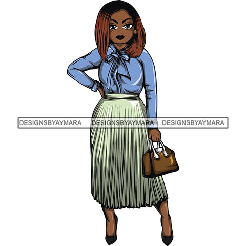 Afro Classy Lola Elegance Glamour Church Lady .SVG Clipart Vector Cutting Files For Circuit Silhouette Cricut and More!