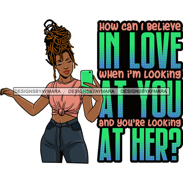 Afro Woman Dreadlocks Locs Hairstyle Gangster Bad Ass Quotes .SVG Cutting Files For Silhouette Cricut and More!