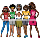 Afro Lola Black History Month Proud Roots .SVG Clipart Vector Cutting Files For Circuit Silhouette Cricut and More!