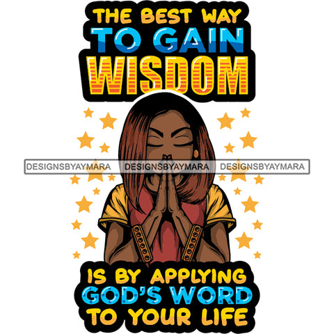 Afro Lola Woman Praying God Lord Prayers Pray Quotes Believe Church .SVG PNG JPG Clipart Vector Cutting Files