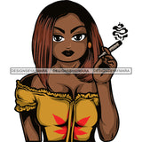 Afro Lola Smoking Pot Weed Joint Blunt Cannabis Marijuana SVG Cutting Files