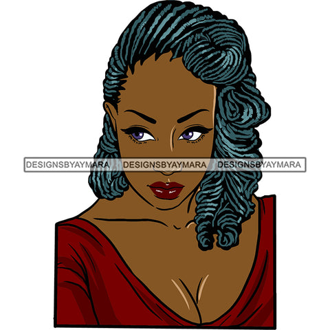 Afro Black Woman Sister-lock Hairstyle Beautiful Diva .SVG Cutting Files For Silhouette Cricut and More!