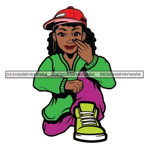 Hustler Gangster Lola Afro Girl Black Woman Hustling Independent Savage Swag Flow Outfit Wear Hustle Designs For T-Shirt and Other Products SVG PNG JPG Cutting Files For Silhouette Cricut and More!