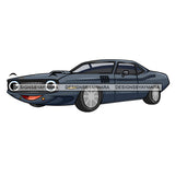 Sport Car Cartoon Character Automobile Luxurious Muscle Machine Speed Transportation SVG JPG PNG Vector Clipart Cricut Silhouette Cut Cutting