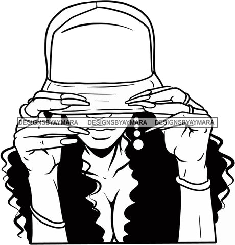 Ghetto Woman Face American Gangster Urban Swag Hip Hop Girl .SVG Cutting Files For Silhouette Cricut and More!