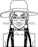 Ghetto Woman Face American Gangster Urban Swag Hip Hop Girl .SVG Cutting Files For Silhouette Cricut and More!