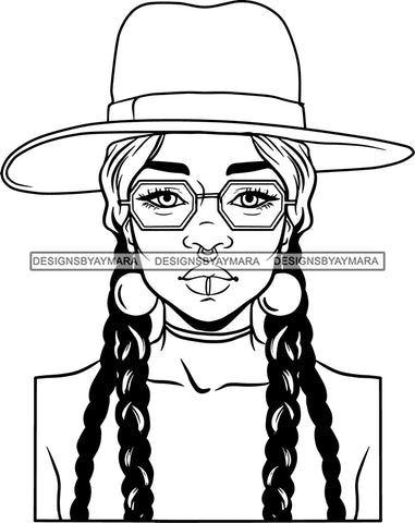 Ghetto Woman Face American Gangster Urban Swag Hip Hop Girl .SVG Cutting Files For Silhouette Cricut and More!