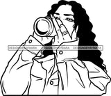 Ghetto Woman Face American Gangster Urban Swag Hip Hop Girl .SVG Cutting Files For Silhouette Cricut and More!