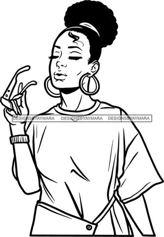 Ghetto Woman Face American Gangster Urban Swag Hip Hop Girl .SVG Cutting Files For Silhouette Cricut and More!
