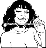 Ghetto Woman Face American Gangster Urban Swag Hip Hop Girl .SVG Cutting Files For Silhouette Cricut and More!