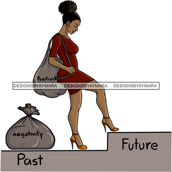 Successful Woman Positive Future Strong Afro Proud Roots SVG Cutting Files