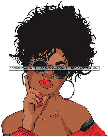 Afro Woman Fashion Model Beauty Stylish Trendy Girl Glamour Vogue .SVG Clipart Vector Cutting Files For Silhouette Cricut and More!
