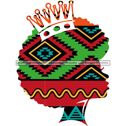 Crowned Queen Silhouette Pattern Filled  JPG PNG  Clipart Cricut Silhouette Cut Cutting