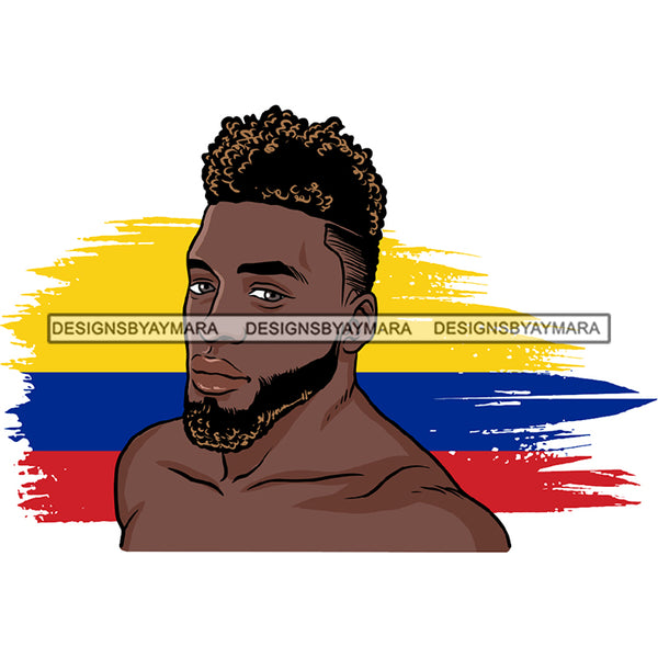 Columbia Country Attractive Black Man Bearded Hipster SVG Files For Cutting