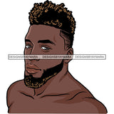 Attractive Black Man Bearded Hipster Model Fashion Male Guy Hombre Masculino Guapo Stylish Close-up Sexy Macho Manly SVG Files For Cutting