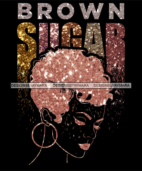 Bundle 9 Brown Sugar Black Girl Magic Afro Woman Nubian Queen Melanin Popping SVG Cutting Files For Silhouette Cricut and More