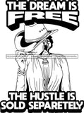 Afro Lola Queen Dream Free Hustle Quotes Sexy Model Bamboo Hoop Earrings Necklace Hat Short Hair Style B/W SVG Cutting Files For Silhouette Cricut