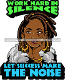 Afro Lola Queen Work In Silence Quotes Sexy Bamboo Jewelry Nails Fur Boa Dreadlocks Hair Style SVG Cutting Files For Silhouette Cricut