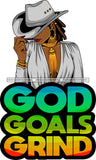 Afro Lola Queen God Goals Grind Quotes Sexy Model Bamboo Hoop Earrings Necklace Hat Dreadlocks Hair Style SVG Cutting Files For Silhouette Cricut