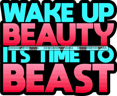 Hustle Quotes Beauty Time Beast Focused Intelligent Motivated SVG Cutting Files For Silhouette Cricut