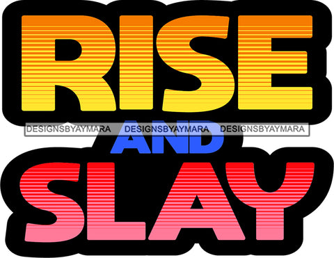 Hustle Quotes Rise Slay Focused Intelligent Motivated SVG Cutting Files For Silhouette Cricut