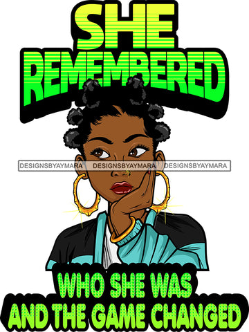 Afro Lola God Quotes She Remembered Banku Knots Hair Style SVG Cutting Files For Silhouette Cricut and More