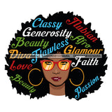 Bundle 9 Afro Goddess Hot Selling Designs Black Girl Magic Melanin Popping Hipster Girl SVG JPG PNG Layered Cutting Files For Silhouette Cricut and More