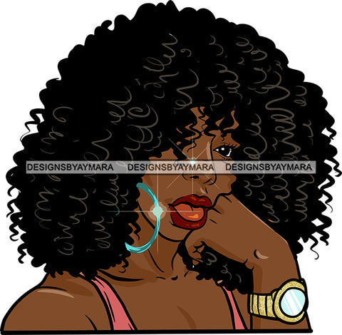 Afro Girl Bamboo Earrings Hustle Diva Gold Jewelry Hair Accessories Black Woman Goddess SVG Files For Cutting and More!