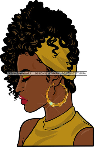 Afro Girl Bamboo Earrings Hustle Diva Gold Jewelry Hair Accessories Black Woman Goddess SVG Files For Cutting and More!