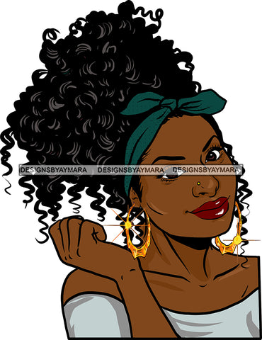 Afro Girl Bamboo Earrings Hustle Diva Gold Jewelry Hair Accessories Black Woman Goddess SVG Files For Cutting and More!