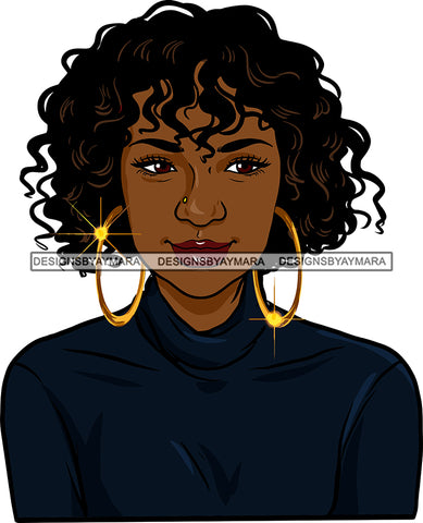 Afro Girl Bamboo Earrings Hustle Diva Gold Jewelry Hair Accessories Black Woman Goddess SVG Files For Cutting and More!