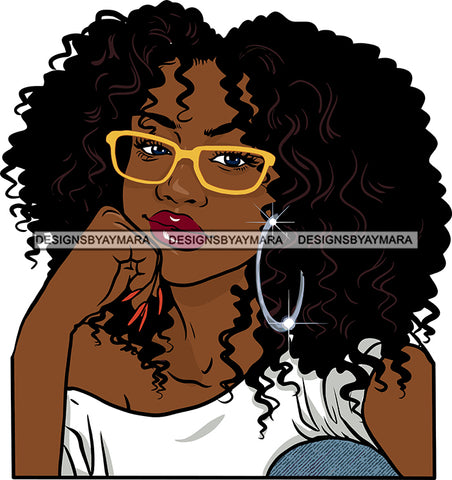 Afro Girl Bamboo Earrings Hustle Diva Gold Jewelry Hair Accessories Black Woman Goddess SVG Files For Cutting and More!