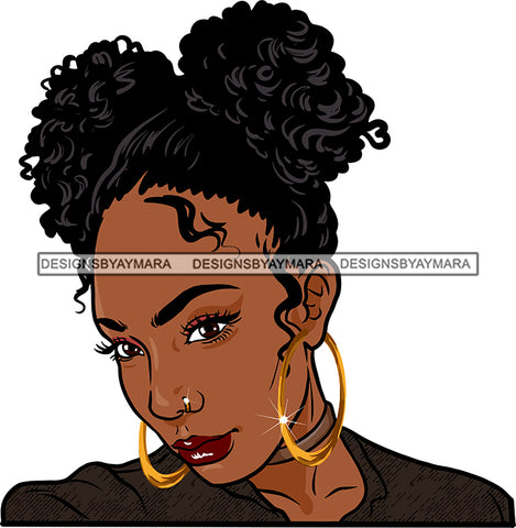 Afro Girl Bamboo Earrings Hustle Diva Gold Jewelry Hair Accessories Black Woman Goddess SVG Files For Cutting and More!