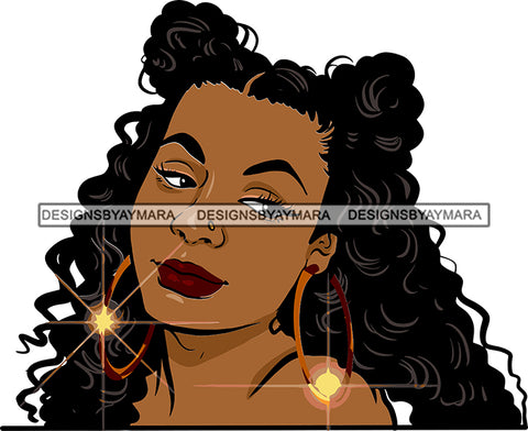 Afro Girl Bamboo Earrings Hustle Diva Gold Jewelry Hair Accessories Black Woman Goddess SVG Files For Cutting and More!