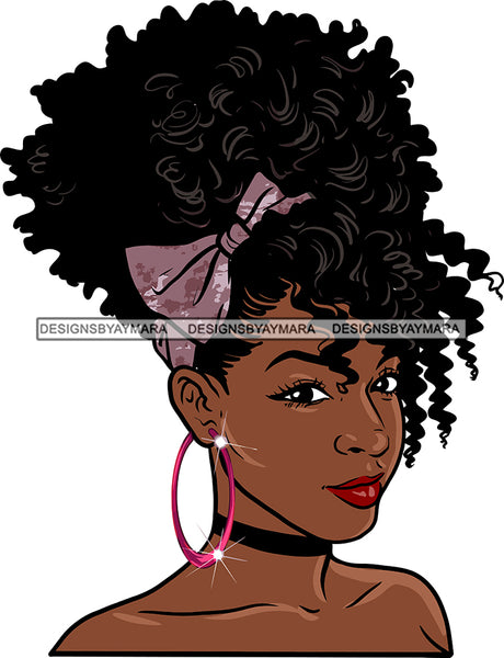 Afro Girl Bamboo Earrings Hustle Diva Gold Jewelry Hair Accessories Black Woman Goddess SVG Files For Cutting and More!