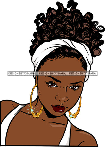 Afro Girl Bamboo Earrings Hustle Diva Gold Jewelry Hair Accessories Black Woman Goddess SVG Files For Cutting and More!