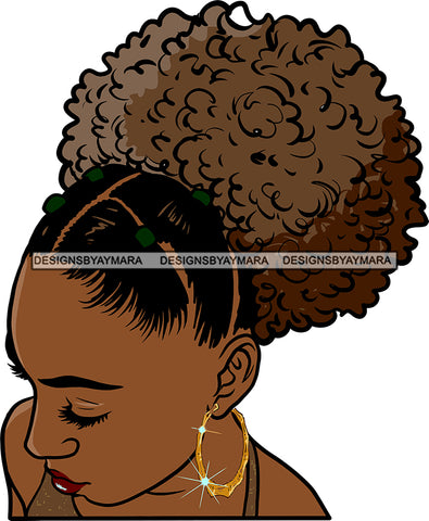 Afro Girl Bamboo Earrings Hustle Diva Gold Jewelry Hair Accessories Black Woman Goddess SVG Files For Cutting and More!