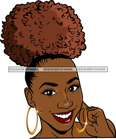 Afro Girl Bamboo Earrings Hustle Diva Gold Jewelry Hair Accessories Black Woman Goddess SVG Files For Cutting and More!