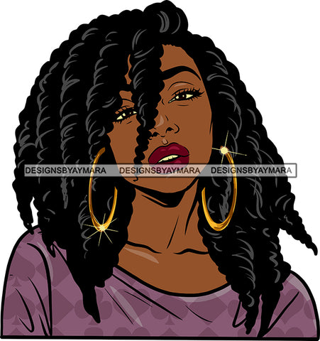 Afro Girl Bamboo Earrings Hustle Diva Gold Jewelry Hair Accessories Black Woman Goddess SVG Files For Cutting and More!