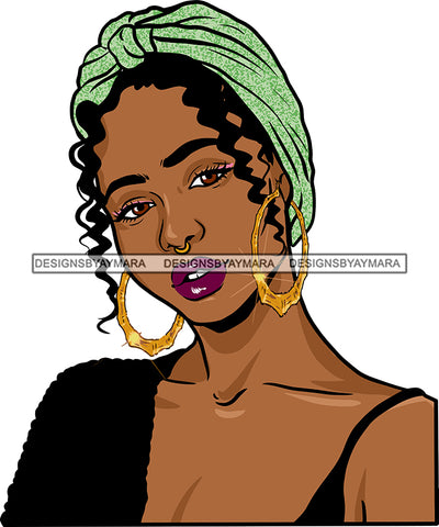 Afro Girl Bamboo Earrings Hustle Diva Gold Jewelry Hair Accessories Black Woman Goddess SVG Files For Cutting and More!