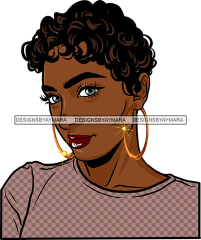 Afro Girl Bamboo Earrings Hustle Diva Gold Jewelry Hair Accessories Black Woman Goddess SVG Files For Cutting and More!