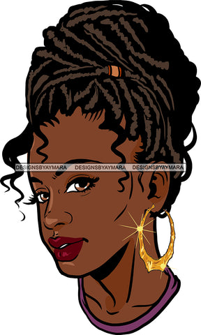 Afro Girl Bamboo Earrings Hustle Diva Gold Jewelry Hair Accessories Black Woman Goddess SVG Files For Cutting and More!