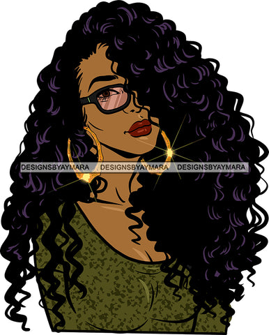 Afro Girl Bamboo Earrings Hustle Diva Gold Jewelry Hair Accessories Black Woman Goddess SVG Files For Cutting and More!