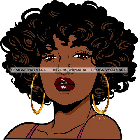 Afro Girl Bamboo Earrings Hustle Diva Gold Jewelry Hair Accessories Black Woman Goddess SVG Files For Cutting and More!