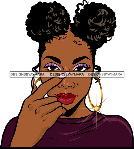 Afro Girl Bamboo Earrings Hustle Diva Gold Jewelry Hair Accessories Black Woman Goddess SVG Files For Cutting and More!