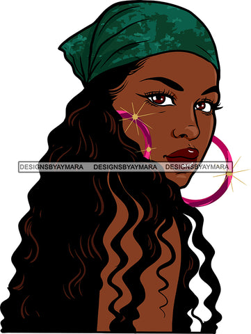Afro Girl Bamboo Earrings Hustle Diva Gold Jewelry Hair Accessories Black Woman Goddess SVG Files For Cutting and More!