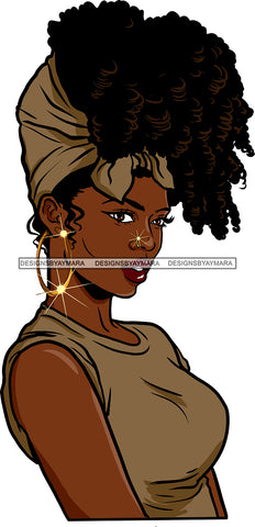 Afro Girl Bamboo Earrings Hustle Diva Gold Jewelry Hair Accessories Black Woman Goddess SVG Files For Cutting and More!