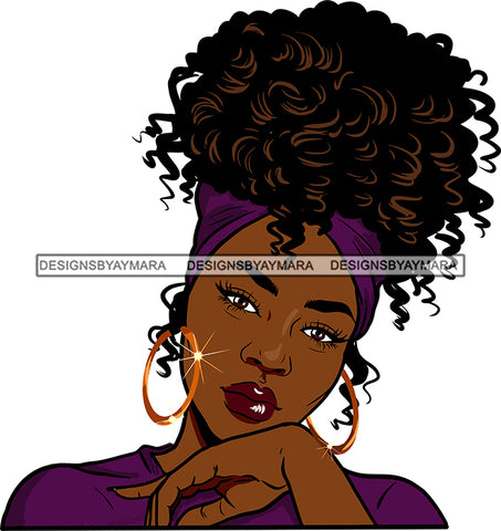 Afro Girl Bamboo Earrings Hustle Diva Gold Jewelry Hair Accessories Black Woman Goddess SVG Files For Cutting and More!